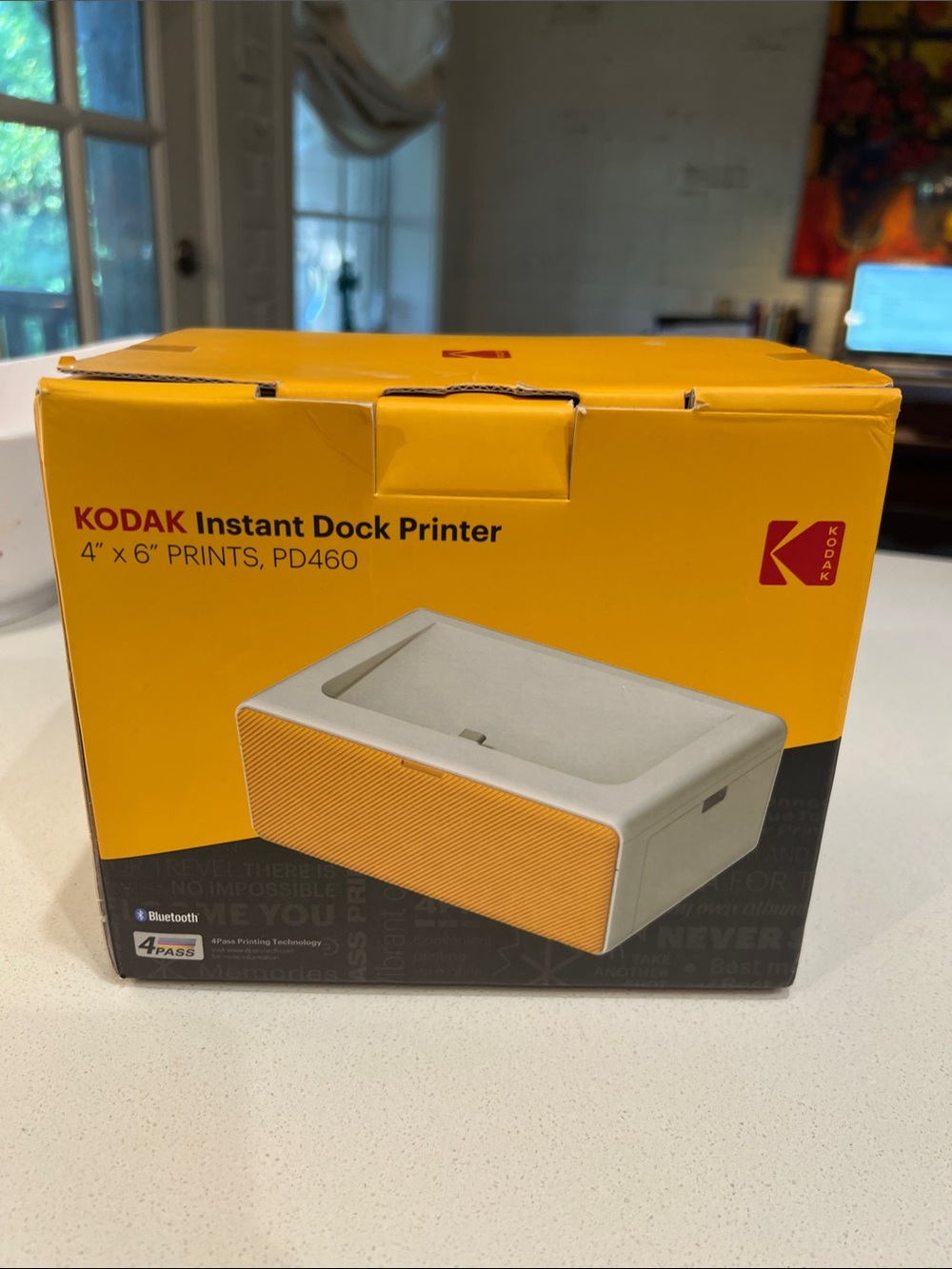 Kodak Instant Dock Printer PD460 in Yellow and White